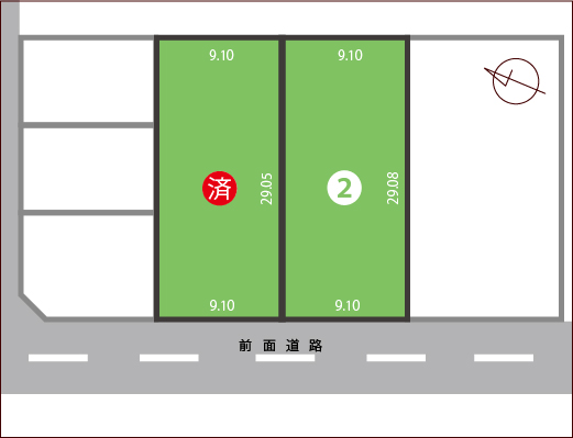 長岡市宝5丁目　区画2