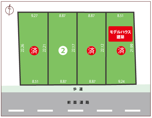 【長岡市巻島1丁目全4区画】フォレストタウン巻島　区画2