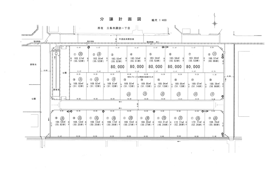 三条市諏訪1丁目分譲地全28区画