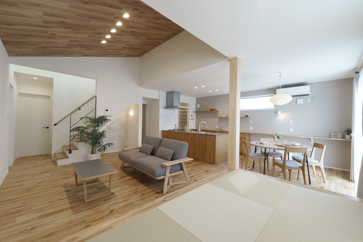 ワンフロアで完結する、平屋のような暮らし方。